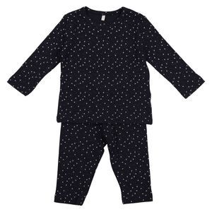 Pouf Baby's Star Print Set In Dark Navy